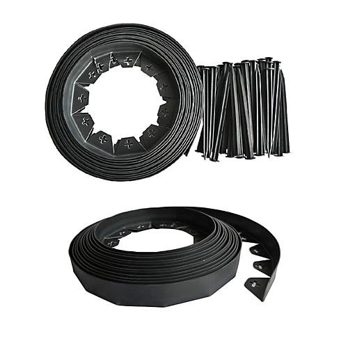 10 Metre Flexible Plastic Lawn Edging Garden Grass Border With 40 Pegs 3 10 Metre Flexible Plastic Lawn Edging Garden Grass Border With 40 Pegs