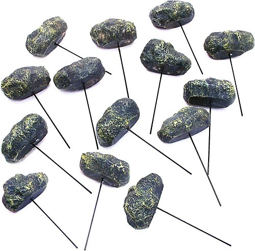 14pc Stone Effect Garden Edging - Polyresin Rock Border For Rockeries, Flower Beds, Ponds Or Lawns - Each Stone L8.9 X H5 X W5cm 5 14pc Stone Effect Garden Edging - Polyresin Rock Border For Rockeries, Flower Beds, Ponds Or Lawns - Each Stone L8.9 X H5 X W5cm - Image 3