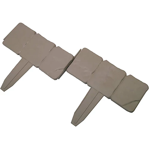 2.4m Cobble Stone Effect Lawn Edging - Weatherproof Garden Border Flower Bed Staked Fence Strips - 10 Piece, Each W24 X H10cm 4 2.4m Cobble Stone Effect Lawn Edging - Weatherproof Garden Border Flower Bed Staked Fence Strips - 10 Piece, Each W24 X H10cm - Image 2