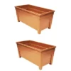 2 X 55cm Grosvenor Trough Plastic Patio Planter Rectangle 55cm Terracotta Colour 2 2 X 55cm Grosvenor Trough Plastic Patio Planter Rectangle 55cm Terracotta Colour -Draper Tool Shop 2 x 55cm grosvenor trough plastic patio planter rectangle 55cm terracotta colour2200007322480 01c MP