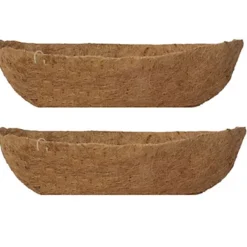 2 X Natural Coco Wall Trough Liner Cupped Shaped Coco Liner For 30 Inch Wall Basket -Draper Tool Shop 2 x natural coco wall trough liner cupped shaped coco liner for 30 inch wall basket5060950101115 04c MP