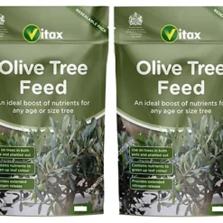 2 X Vitax Organic Olive Tree Fertiliser Plant Feed Boosts Fruiting Reseal Pouch 900g