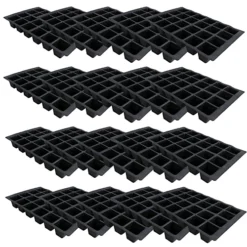 24 Cell Plant Trays Bedding Plant Pack Plastic Inserts Seed Tray Pots 60 Trays