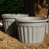 3 X Wham Vista 60cm Round Recycled Plastic Planter Upcycle Grey -Draper Tool Shop 3 x wham vista 60cm round recycled plastic planter upcycle grey5057604465808 01c MP