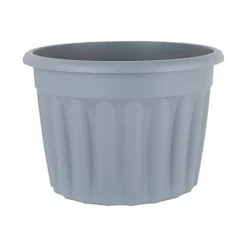 3 X Wham Vista 60cm Round Recycled Plastic Planter Upcycle Grey -Draper Tool Shop 3 x wham vista 60cm round recycled plastic planter upcycle grey5057604465808 03c MP