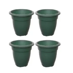 4 X 45cm Green Colour Round Bell Plant Pot Flower Planter Plastic