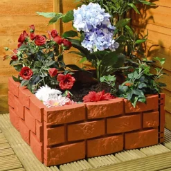 4 X Brick Effect Garden Border Edging Strips - Terracotta Weatherproof Interlocking Fence Or Planter Panels - Each H17.5 X L43cm -Draper Tool Shop 4 x brick effect garden border edging strips terracotta weatherproof interlocking fence or planter panels each h17 5 x l43cm5053335609740 03c MP