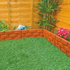 4 X Brick Effect Garden Border Edging Strips - Terracotta Weatherproof Interlocking Fence Or Planter Panels - Each H17.5 X L43cm -Draper Tool Shop 4 x brick effect garden border edging strips terracotta weatherproof interlocking fence or planter panels each h17 5 x l43cm5053335609740 04c MP