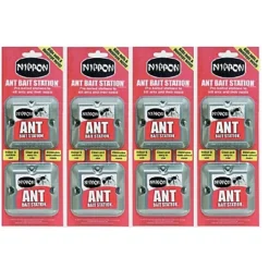 4 X Nippon Ant Nest Bait Station Twin Pack Ant Nest Killer Liquid Insecticide Bait