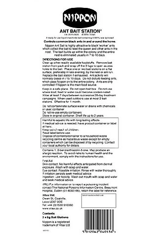 4 X Nippon Ant Nest Bait Station Twin Pack Ant Nest Killer Liquid Insecticide Bait 4 4 X Nippon Ant Nest Bait Station Twin Pack Ant Nest Killer Liquid Insecticide Bait - Image 2