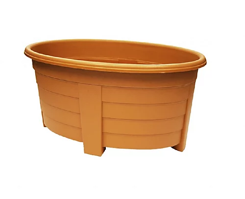 4 X Terracotta Oval Planter Trough 55cm 4 4 X Terracotta Oval Planter Trough 55cm - Image 2