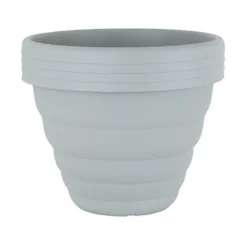4 X Wham Beehive 48cm Round Recycled Plastic Pot Cement Grey -Draper Tool Shop 4 x wham beehive 48cm round recycled plastic pot cement grey5057604101836 03c MP