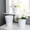 4 X Wham Studio 16cm Round Plastic Planter Ice White -Draper Tool Shop 4 x wham studio 16cm round plastic planter ice white5038135270529 01c MP