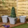 4 X Wham Vista 40cm Square Recycled Plastic Planter Upcycle Grey -Draper Tool Shop 4 x wham vista 40cm square recycled plastic planter upcycle grey5057604465501 01c MP