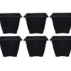 6 X 30cm Square Venetian Pot Decorative Plastic Garden Flower Planter Black -Draper Tool Shop 6 x 30cm square venetian pot decorative plastic garden flower planter black2500006129579 01c MP