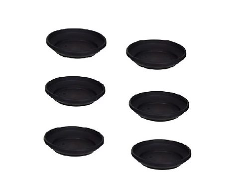 6 X 43cm Plant Pot Saucer Large Venetian Black Colour Plastic Plant Saucer Dish 3 6 X 43cm Plant Pot Saucer Large Venetian Black Colour Plastic Plant Saucer Dish