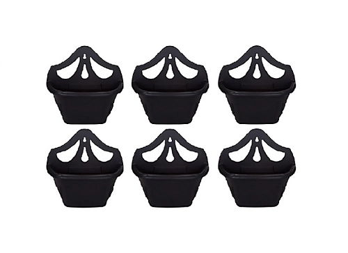 6 X Small 31cm Venetian Wall Planter Basket Garden Pot Plastic Black Colour 3 6 X Small 31cm Venetian Wall Planter Basket Garden Pot Plastic Black Colour