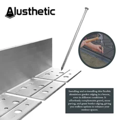Alusthetic Aluminium Flexible Edge Securing Pin - 250mm Long Earth Nail For Metal Lawn Edging - Pack Of 20 -Draper Tool Shop alusthetic aluminium flexible edge securing pin 250mm long earth nail for metal lawn edging pack of 205060521880678 02c MP