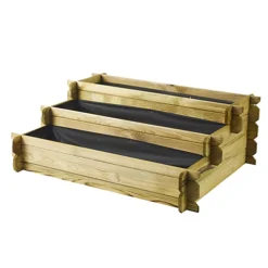 Angelic 3 Tiered Raised Bed With Lining -Draper Tool Shop angelic 3 tiered raised bed with lining3598740032346 03c MP
