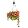 Artificial Duranta Red Flowers Hanging Basket With Solar Light 26cm -Draper Tool Shop artificial duranta red flowers hanging basket with solar light 26cm5056228304166 01c MP