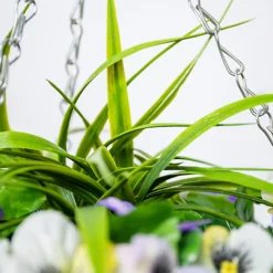 Artificial Pansy Flowers Rattan Hanging Basket Decoration Yellow Purple & White 25cm 7 Artificial Pansy Flowers Rattan Hanging Basket Decoration Yellow Purple & White 25cm -Draper Tool Shop artificial pansy flowers rattan hanging basket decoration yellow purple white 25cm5055837297418 03c MP