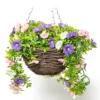 Artificial Petunia Flowers Rattan Hanging Basket Decoration Pink Purple & White 25cm -Draper Tool Shop artificial petunia flowers rattan hanging basket decoration pink purple white 25cm5055837297425 01c MP