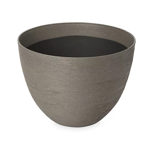 Blooma Momoka Grey Stone Effect Plastic Circular Plant Pot (Dia)50cm 4 Blooma Momoka Grey Stone Effect Plastic Circular Plant Pot (Dia)50cm - Image 2