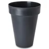 Blooma Nurgul Dark Grey Plastic Tall Circular Plant Pot (Dia)40cm -Draper Tool Shop blooma nurgul dark grey plastic tall circular plant pot dia 40cm3663602899570 01bq