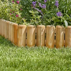 Blooma Ungava Pine Vertical Log Edging (H)15cm (L)1m -Draper Tool Shop blooma ungava pine vertical log edging h 15cm l 1m3663602726340 03bq
