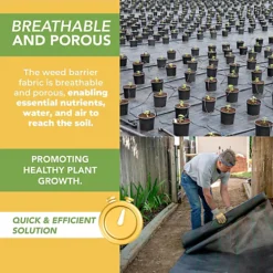 BLOSTM Woven Weed Control Fabric Sheet - 2M X 10M -Draper Tool Shop blostm woven weed control fabric sheet 2m x 10m0745499646550 04c MP