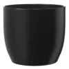 Ceramic Matt Black Indoor Plant Pot. No Drainage Holes. H12 X W13 Cm -Draper Tool Shop ceramic matt black indoor plant pot no drainage holes h12 x w13 cm4006063284957 01c MP