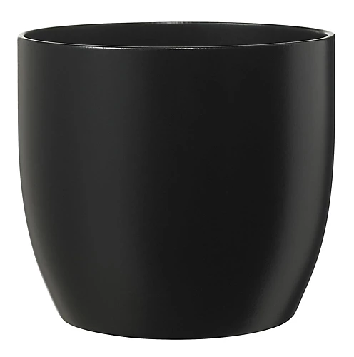 Ceramic Matt Black Indoor Plant Pot. No Drainage Holes. H18 X W19 Cm 3 Ceramic Matt Black Indoor Plant Pot. No Drainage Holes. H18 X W19 Cm