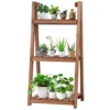 Costway 3-Tier Folding Flower Stand Rack Wooden Flower Pot Shelf Portable Plant Stand Organizer Staircase Display Shelves -Draper Tool Shop costway 3 tier folding flower stand rack wooden flower pot shelf portable plant stand organizer staircase display shelves6085649679088 01c MP