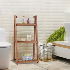 Costway 3-Tier Folding Flower Stand Rack Wooden Flower Pot Shelf Portable Plant Stand Organizer Staircase Display Shelves -Draper Tool Shop costway 3 tier folding flower stand rack wooden flower pot shelf portable plant stand organizer staircase display shelves6085649679088 03c MP