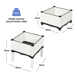 Costway Set Of 4 Raised Garden Bed Kits Elevated Flower Herb Grow Planter Box -Draper Tool Shop costway set of 4 raised garden bed kits elevated flower herb grow planter box6085649257248 03c MP