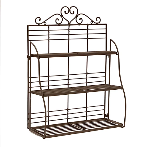 Country Style 3 Tier Kitchen Wall Storage Shelf 4 Country Style 3 Tier Kitchen Wall Storage Shelf - Image 2
