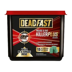 Deadfast Rodents Plus Rodenticide, Pack Of 15