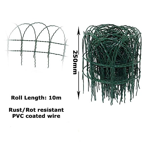 Easigear 10m PVC Lawn Boarder Fence 0.25m High 4 Easigear 10m PVC Lawn Boarder Fence 0.25m High - Image 2