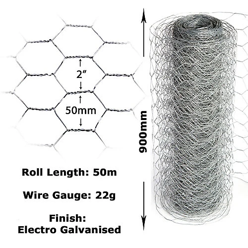 Easipet Galvanised Chicken Wire/Mesh Electro Galvanised 50mm X 90cm X 50m (22g) 4 Easipet Galvanised Chicken Wire/Mesh Electro Galvanised 50mm X 90cm X 50m (22g) - Image 2