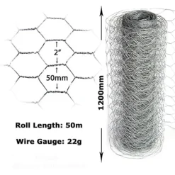 Easipet Galvanised Chicken Wire/Mesh Fencing For Rabbit Fence Pet Garden 50mm X 120cm X 50m (22g) -Draper Tool Shop easipet galvanised chicken wire mesh fencing for rabbit fence pet garden 50mm x 120cm x 50m 22g 5060164212010 02c MP