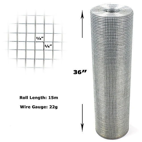 Easipet Galvanised Welded Wire Mesh 1/4" X 1/4" X 15m Long Aviary Hutches (22g) 5 Easipet Galvanised Welded Wire Mesh 1/4" X 1/4" X 15m Long Aviary Hutches (22g) - Image 3