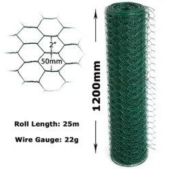 Easipet PVC Coated Green Chicken/Rabbit Wire Mesh Fencing Garden 50mm X 120cm X 25m -Draper Tool Shop easipet pvc coated green chicken rabbit wire mesh fencing garden 50mm x 120cm x 25m5060164215363 02c MP