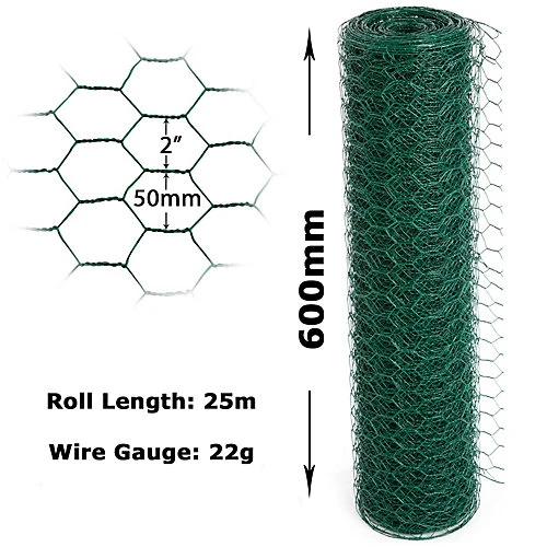 Easipet PVC Coated Mesh Green Chicken Rabbit Wire / Fencing Garden 50mm X 60cm X 25m 4 Easipet PVC Coated Mesh Green Chicken Rabbit Wire / Fencing Garden 50mm X 60cm X 25m - Image 2
