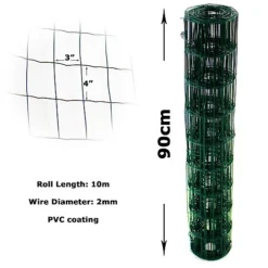 Easipet PVC Coated Wire Mesh Fencing Green Galvanised Garden Fence 90cm X 10m -Draper Tool Shop easipet pvc coated wire mesh fencing green galvanised garden fence 90cm x 10m5060164217121 02c MP