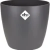 Elho Brussels Round 22cm Plastic Plant Pot In Anthracite -Draper Tool Shop elho brussels round 22cm plastic plant pot in anthracite8711904071622 01c MP
