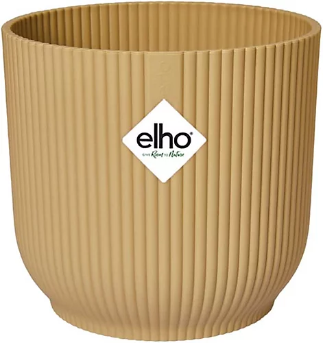 Elho Vibes 2PC Butter Yellow Recyclable Flower Pot 22cm (Dia) 3 Elho Vibes 2PC Butter Yellow Recyclable Flower Pot 22cm (Dia)