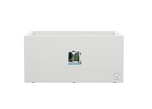 Elho Vivo Next Long 80cm Plastic Plant Pot Trough In White 3 Elho Vivo Next Long 80cm Plastic Plant Pot Trough In White