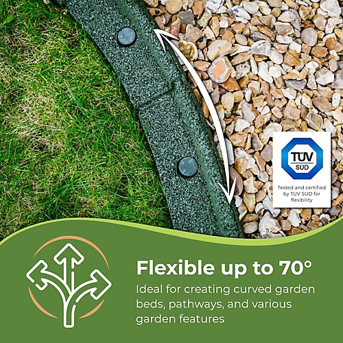 FlexiBorder Green 2 X 1m Flexible Garden Edging For Garden Borders - Lawn Edging For Pathways And Landscaping 5 FlexiBorder Green 2 X 1m Flexible Garden Edging For Garden Borders - Lawn Edging For Pathways And Landscaping - Image 3