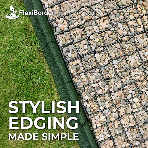 FlexiBorder Green 6 X 1m Flexible Garden Edging For Garden Borders - Lawn Edging For Pathways And Landscaping 4 FlexiBorder Green 6 X 1m Flexible Garden Edging For Garden Borders - Lawn Edging For Pathways And Landscaping - Image 2