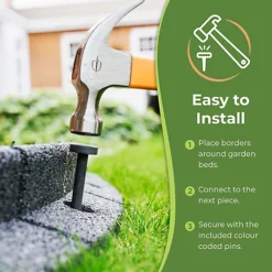 FlexiBorder Grey 2 X 1m Flexible Garden Edging For Garden Borders - Lawn Edging For Pathways And Landscaping -Draper Tool Shop flexiborder grey 2 x 1m flexible garden edging for garden borders lawn edging for pathways and landscaping0705632700969 04c MP